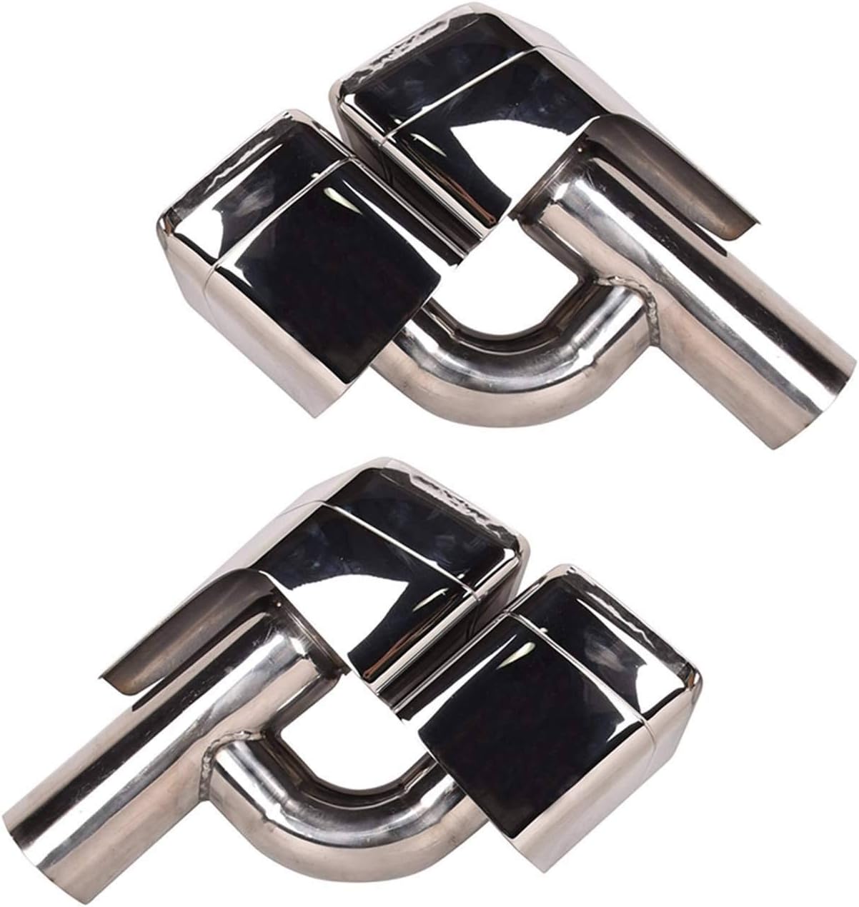 2PCS Car Exhaust Pipe Tip Muffler Stainless Steel Fit for Mercedes-Benz W212 E63 AMG 2006-2013