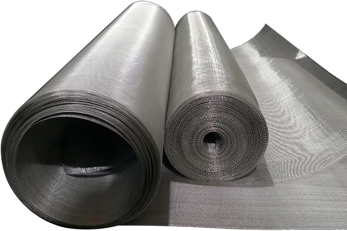 18Mesh 304 Stainless Steel Filter Wire Mesh, Woven Wire Roll for Window Replacement, Never Rust Metal Mesh Screen, 11.81x39.37in