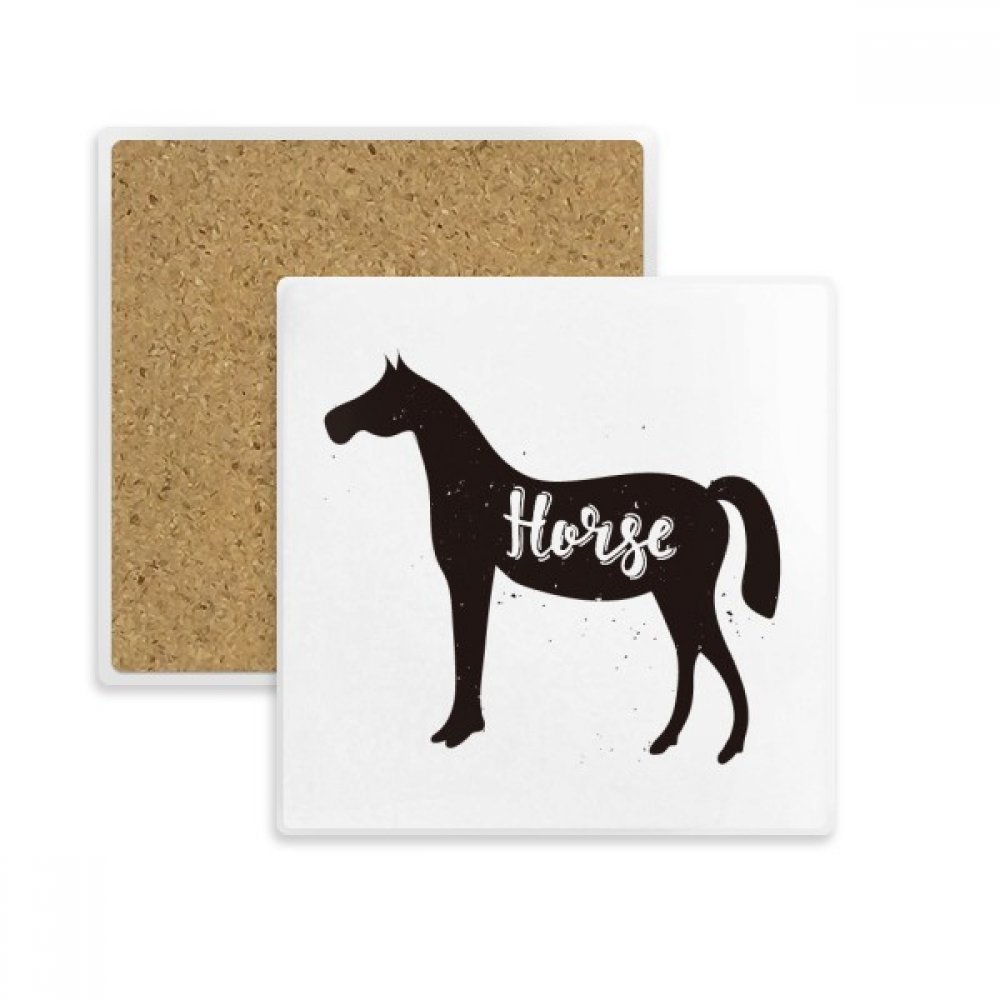 Dessous de verre cheval noir et blanc pour sublimer vos apéritifs et pauses café