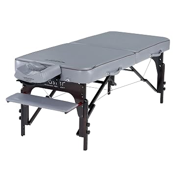 Master Massage 30" Montour Lx Portable Massage Table Package with 3" Memory Foam, Dove Grey- Foldable Massage Table, Folding Spa Beauty Bed