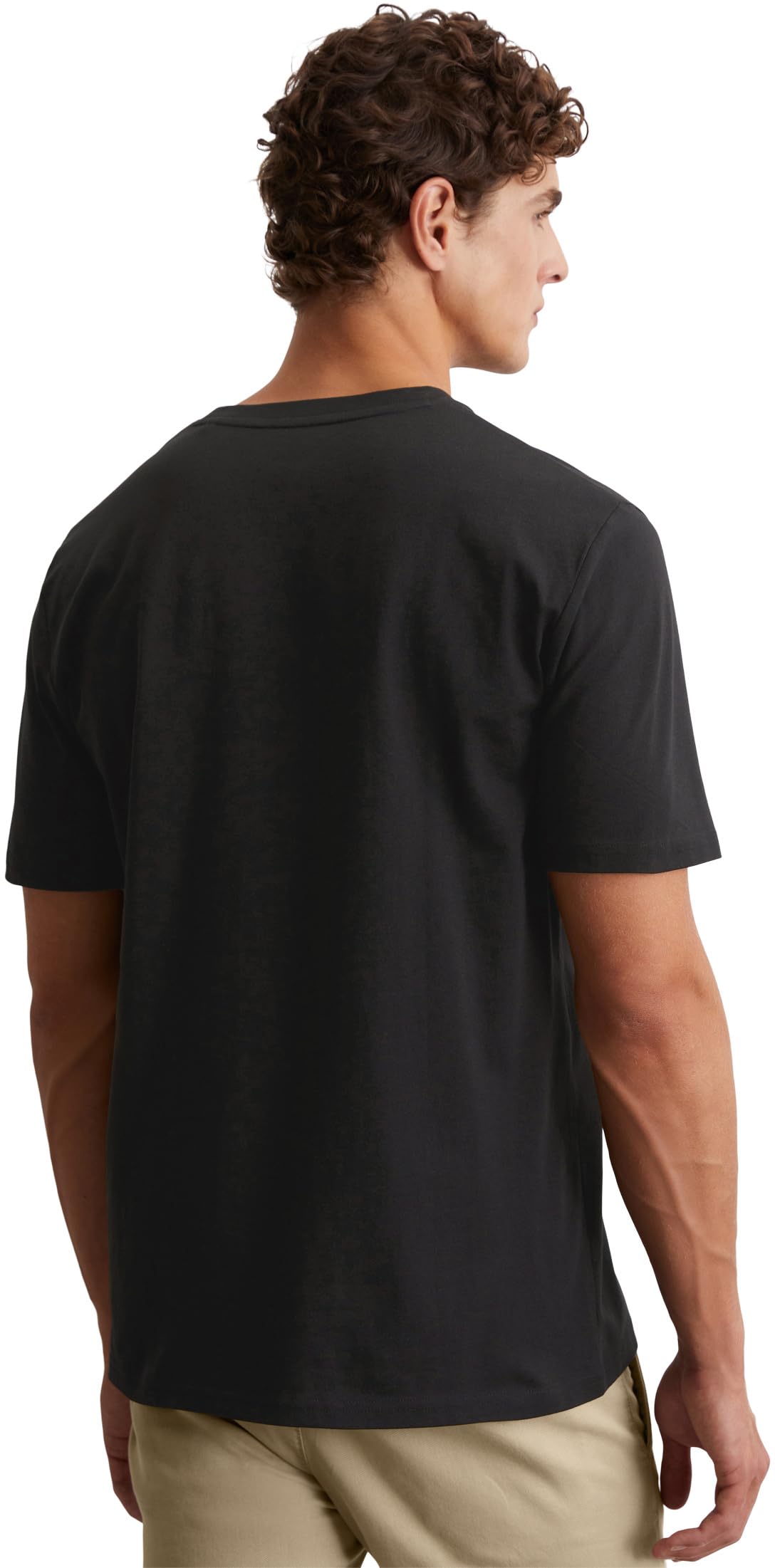 Marc OߴPolo Herren T-Shirt aus Bio-Baumwolle mit Rundhalsausschnitt, Schwarz (Black), XS – Ansicht 3