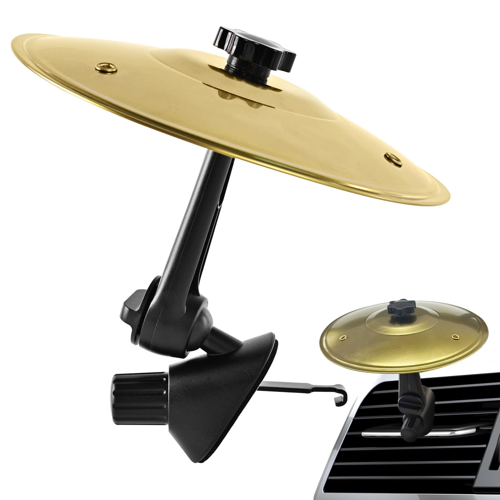 SGQTZDZQ Car Drum Air Vent Car Crash Cymbal Easy Installation And Rugged Compact Musical Instruments Vehicle Accessories (Gold)