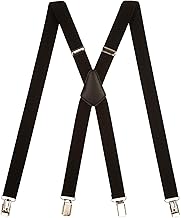 Olata Unisex Hosenträger schmal mit Metallclips/Verstellbare Hosenträger X-Form mit überkreuzten Trägern – 2,5 cm