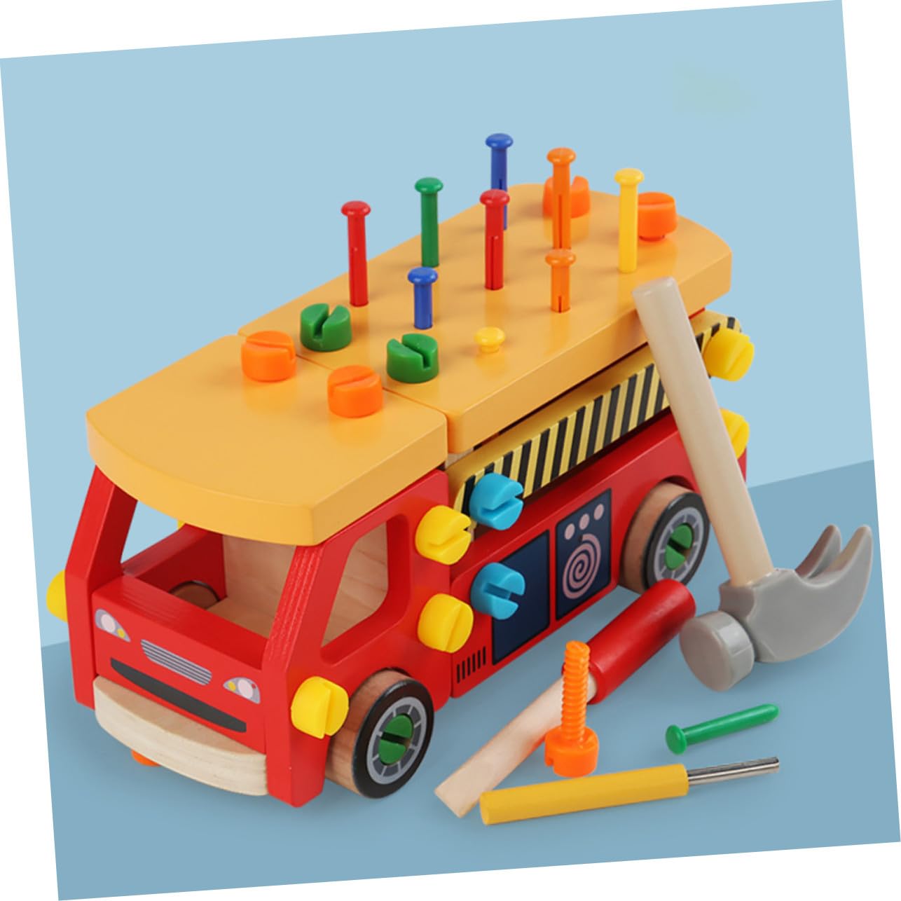 ERINGOGO Attrezzi in Legno per Kit Giochi di Costruzione Educativi per Ragazzi e Ragazze Gioco di Ruolo per Sviluppo Coordinazione e creatività Regalo per Anni