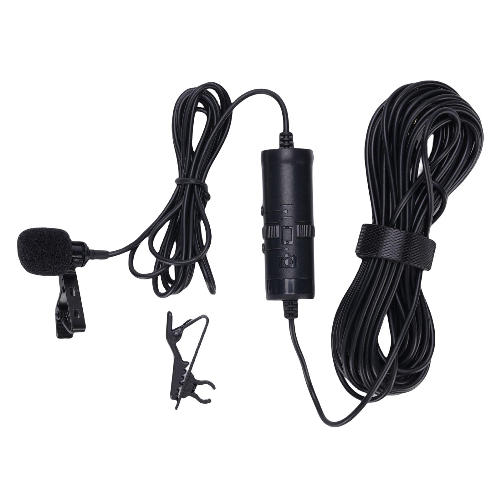 Vikye 3.5mm Jack Lavalier Microphone, 16KHZ Noise Reduction Cardioid Lapel Microphone, Clip On for Laptop, Desktop, PC, Mac, Cameras, Podcasting