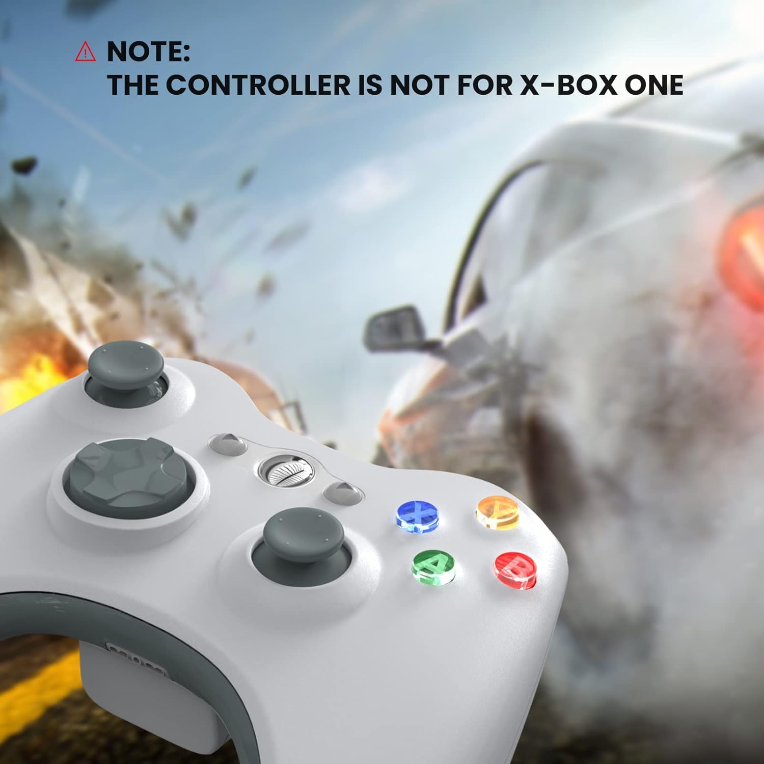 70% Off Everything Wireless Controller 2.4GHz Game Controller with Receiver Remote Gamepad Joystick with Win 7/8/10 (White)