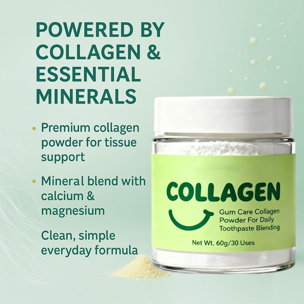 Collagen Strengthening Collagen Powder, Collagen Powder for Gums, Daily Gum-Line & Enamel Support Formula for Brighter Smile, Reduced Sensitivity & Healthier Gums (1) - Image 4