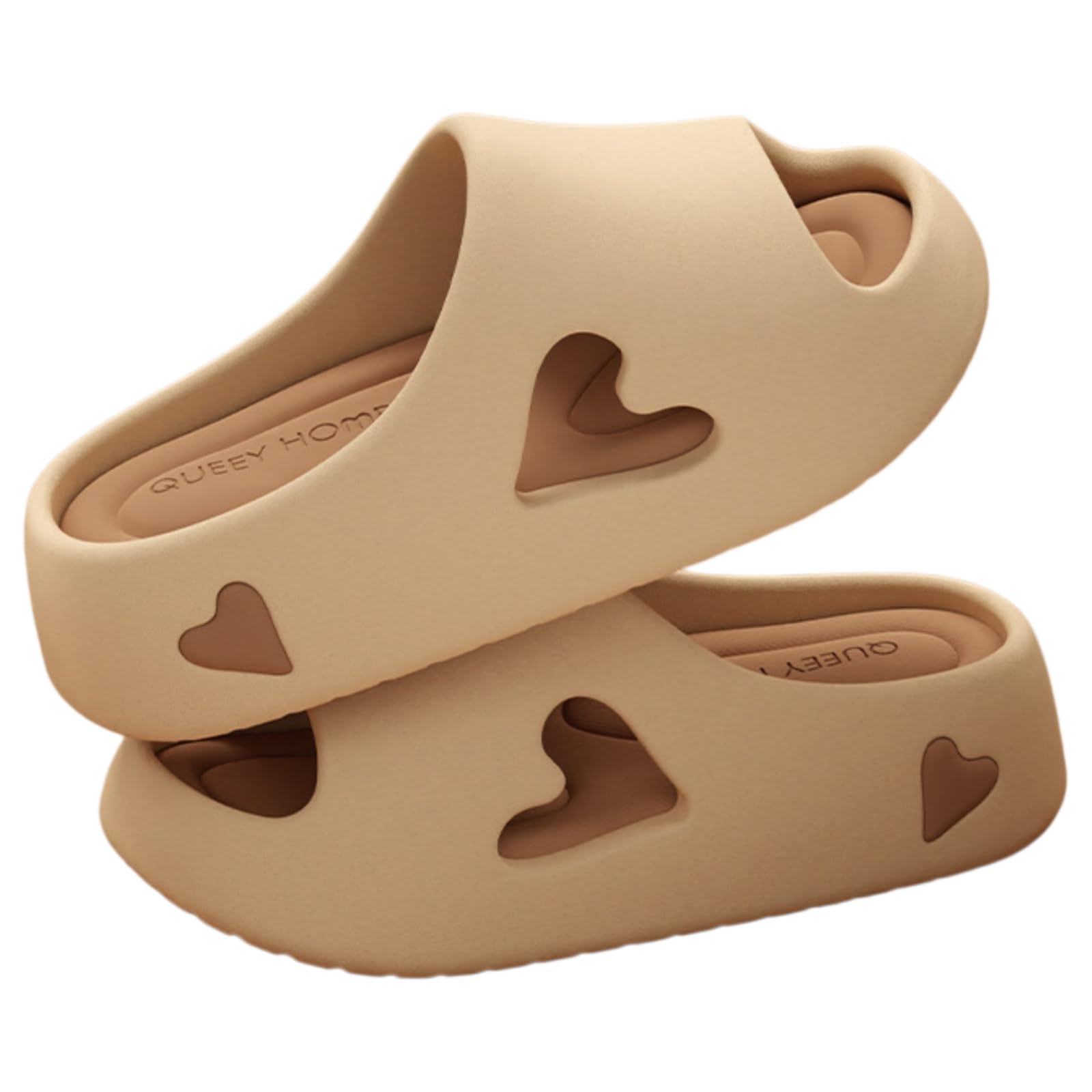 Sandales plateforme d'été en EVA kaki pour femme slides épaisses de plage