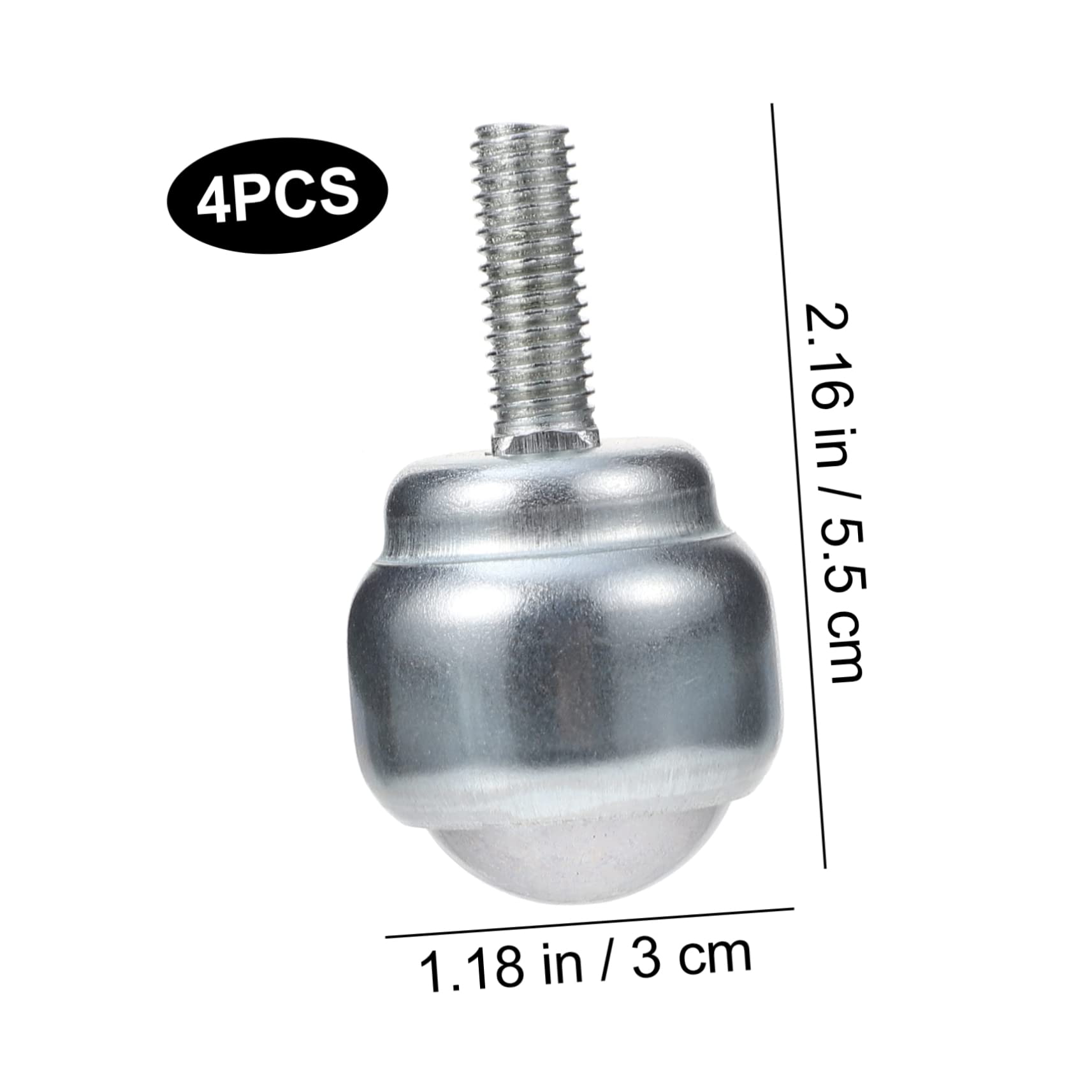 FUNOMOCYA Replacement Caster Wheels 4 Pcs Chakra Ball Casters Ball Bearing Transfer Glide Rotating Wheel on Bearings