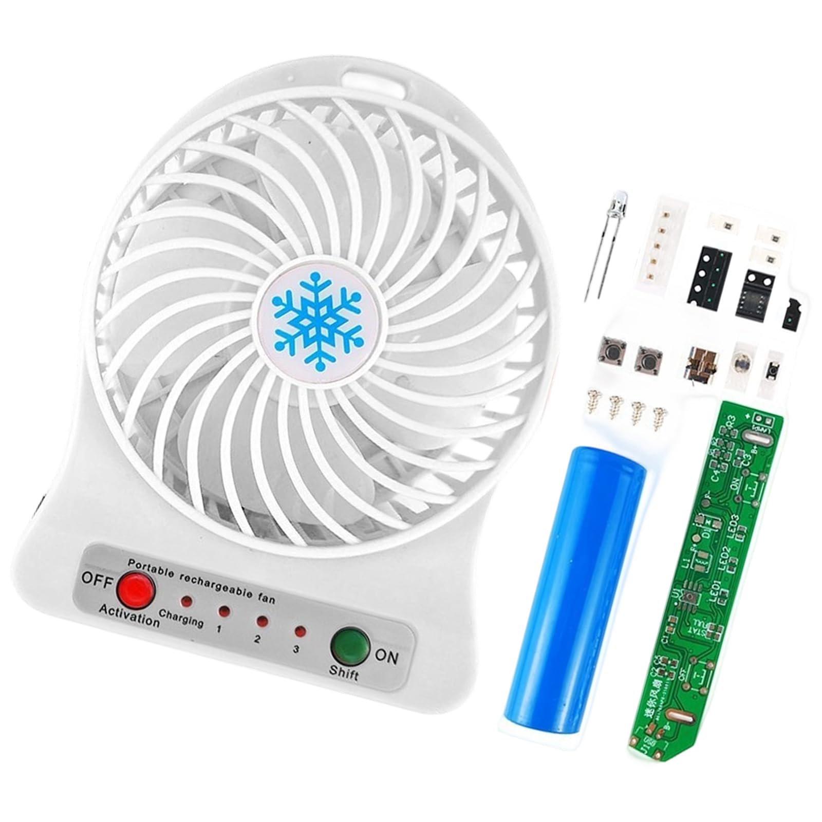 FROMCEO Weight Air Coolers Desk USB Fan Making Set Adjustable Airflows Portable Assembly Fan for Work Study Enduring Light Weight Air Coolers Desk USB