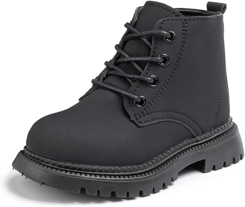 KIDSUN Toddler Boys Girls Boots Kids Work Boots Winter Snow Boots Lace Up Hiking Outdoor Boots (Toddler/little Kid)
