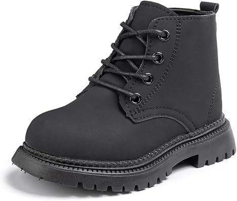 KIDSUN Toddler Boys Girls Boots Kids Work Boots Winter Snow Boot Lace Up Hiking Outdoor Shoes Toddler/little Kid