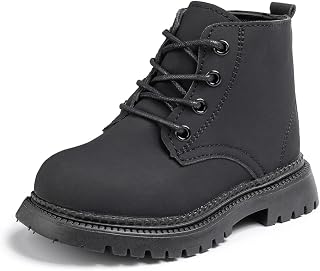 KIDSUN Toddler Boys Girls Boots Kids Work Boots Winter Snow Boot Lace Up Hiking Outdoor Shoes (Toddler/little Kid)