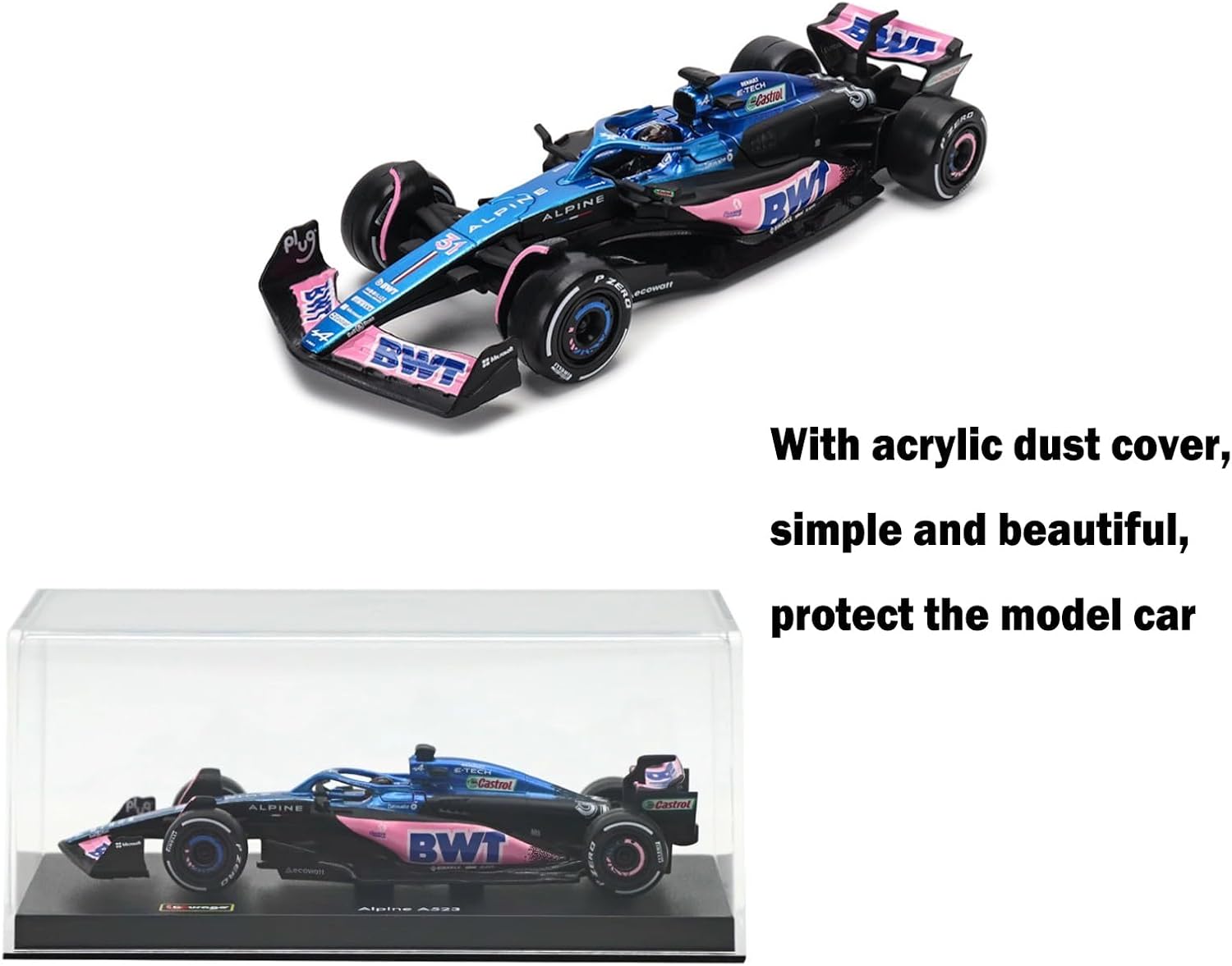 HTLNUZD Bburag 2023 1/43 F1 Team A523#31 E.Ocon Alloy Racing Car Model for BWT-Alpine Die Cast Adult Collection Cars Gift