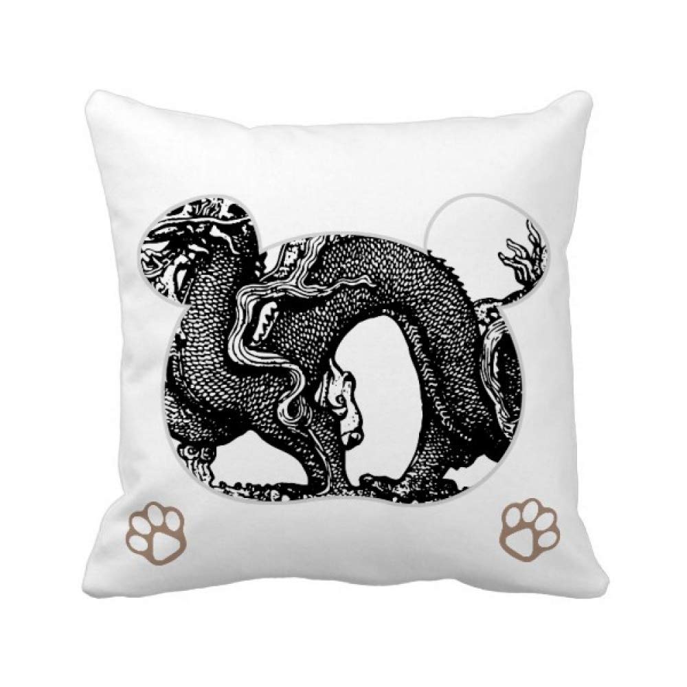 Coussin motif ours pour canapé terne décoration salon asie ancienne