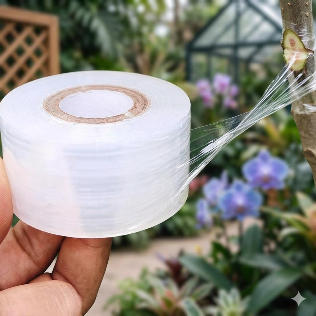 LEMON LIFE Grafting Stretchable Clear Film Tape for Nursery and Garden, Degradable Plant Repair Tape 100 Metre (1, 2 inch)-image-42