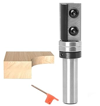 Flush Trim Router Bit 1/2 Shank by PROMSA, Insert Solid Carbide Flush Trim Bit 3/4 Dia x 30mm CH, Trim Router Bits for Woodworking
