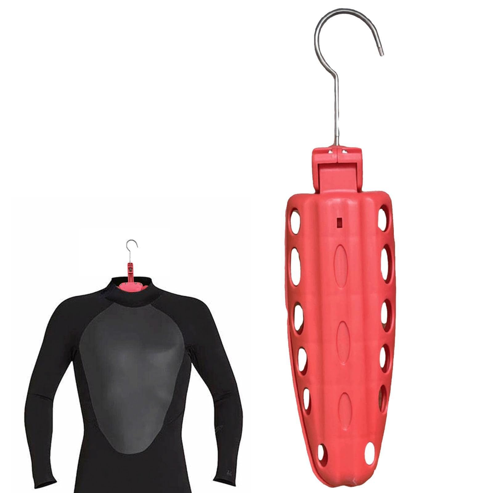 Perchas, Percha Neopreno ABS Calado Plegable Multicolor(Red)