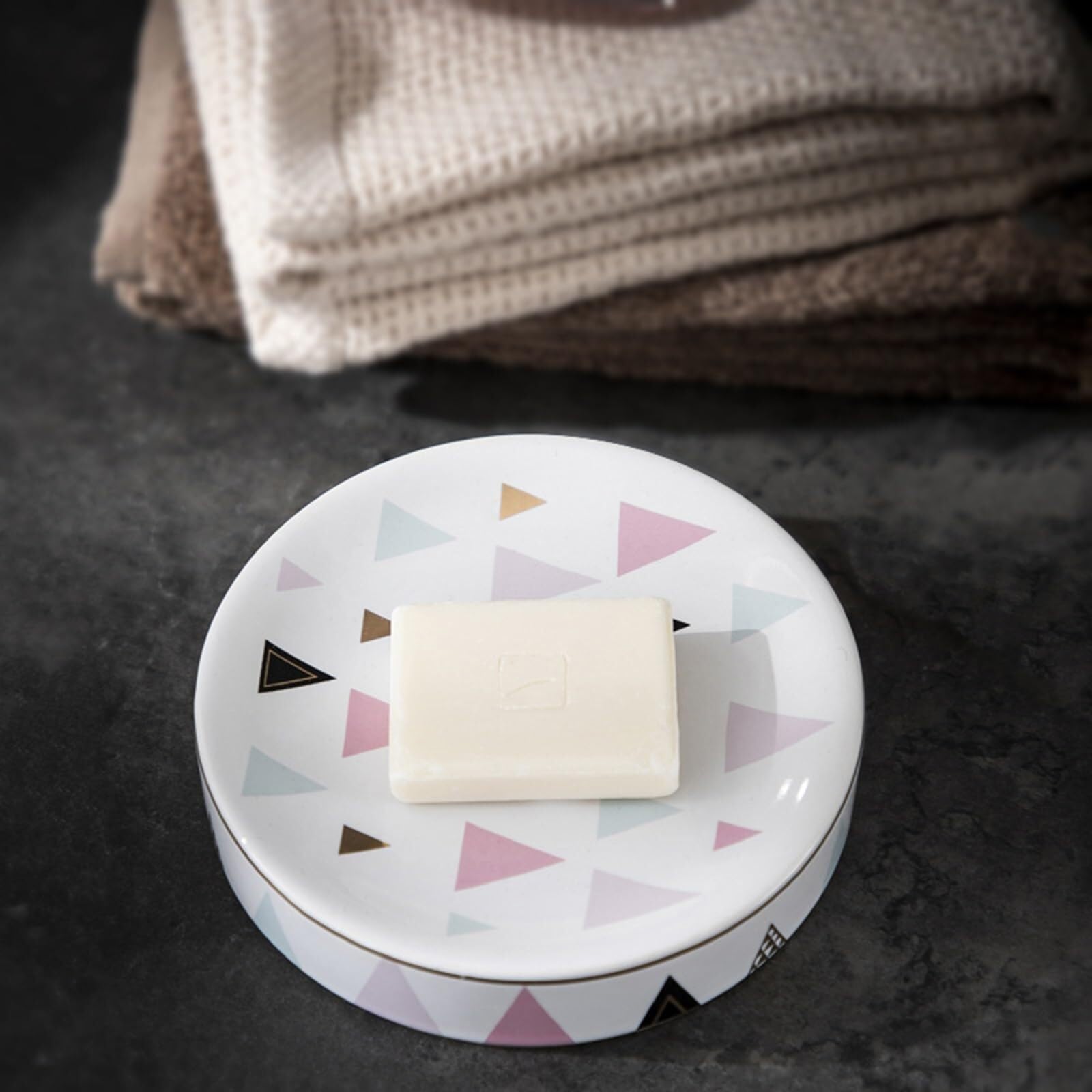 Juego de 4 dispensadores de jabón de baño, dispensador de jabón de cerámica, juego de vasos para cepillo de dientes, accesorios de baño con plato para decoración, decoración de lujo Badrum