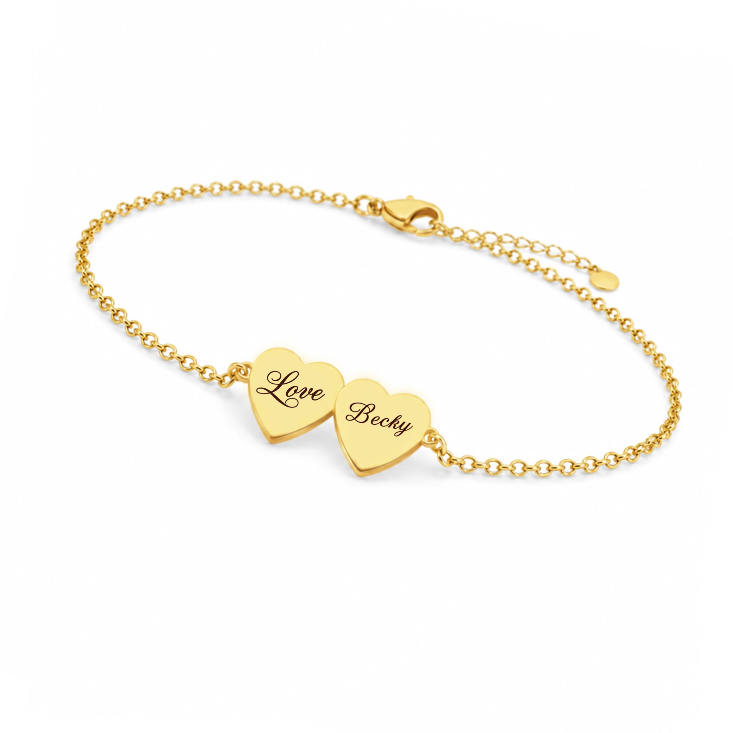 49% off Personalized love bracelet, featuring 1-4 heart designs, exquisite jewelry