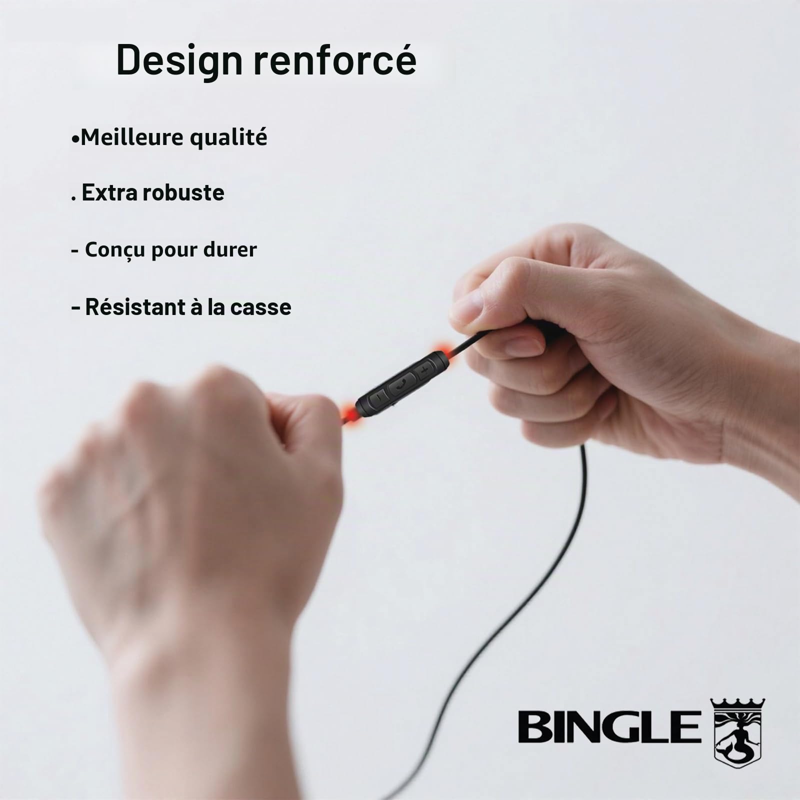 BINGLE Câble audio de rechange 3.5mm à 2.5mm avec Micro/Télécommande 1.2m pour Casque Bose 700, QuietComfort 25, 35II, OE2, OE2i, On-Ear 2 Noir