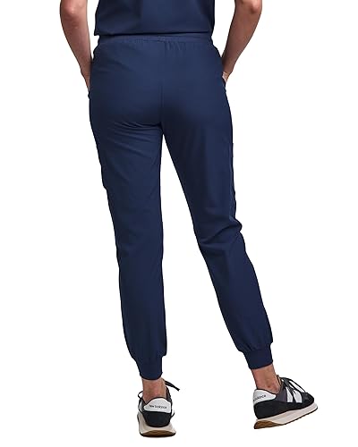 Miniatura 5 de Green Town - Conjunto de ropa quirúrgica para mujer, pantalón jogger y blusa con cuello en V, 5 bolsillos, banda de yoga, uniforme de enfermería,