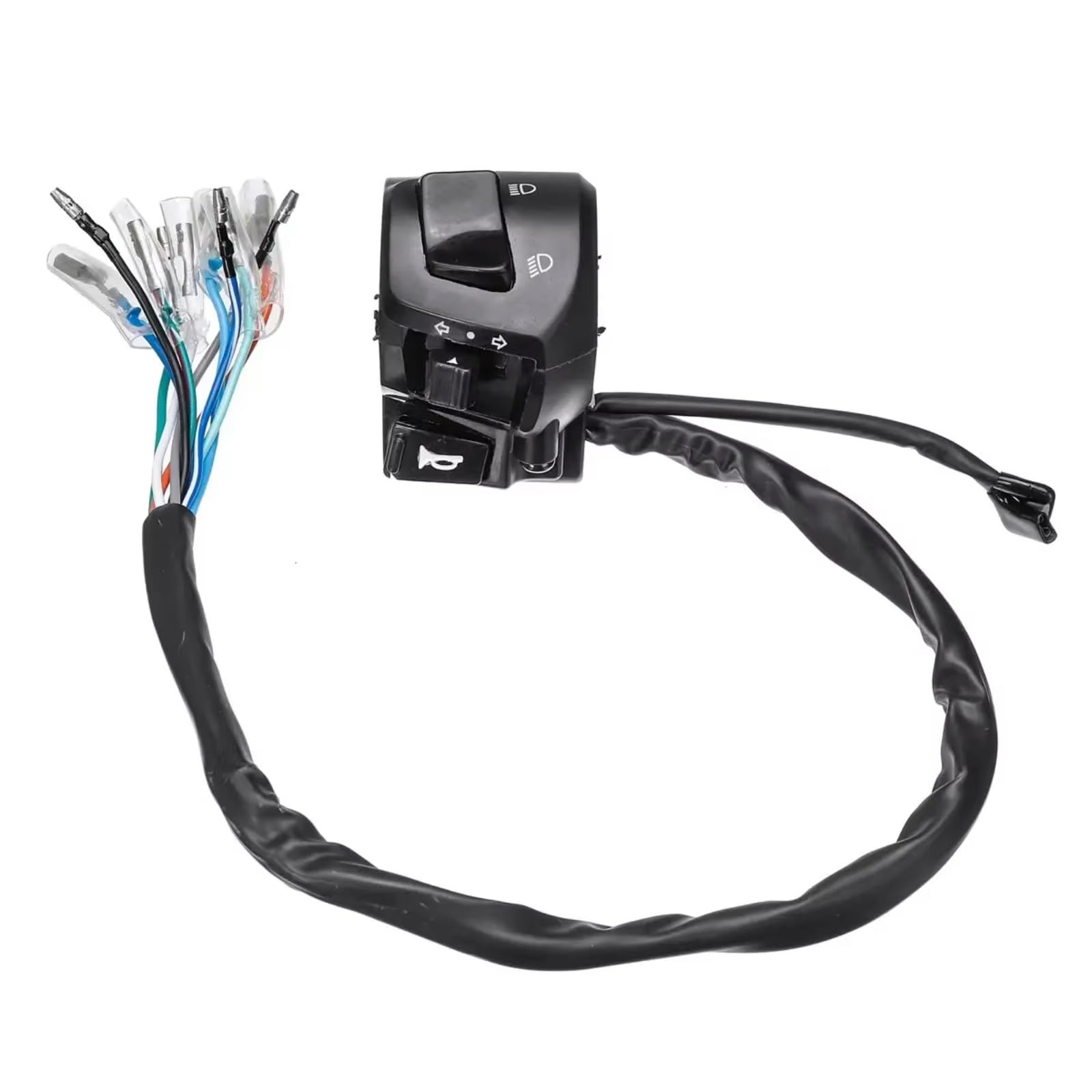 Interrupteur d'allumage verrouillable 7/8" pour Moto,klaxon,Clignotant,Interrupteur de Phare,démarrage électrique 12V,Double accélérateur,Commandes universelles pour Guidon,pièces détachées pour Moto
