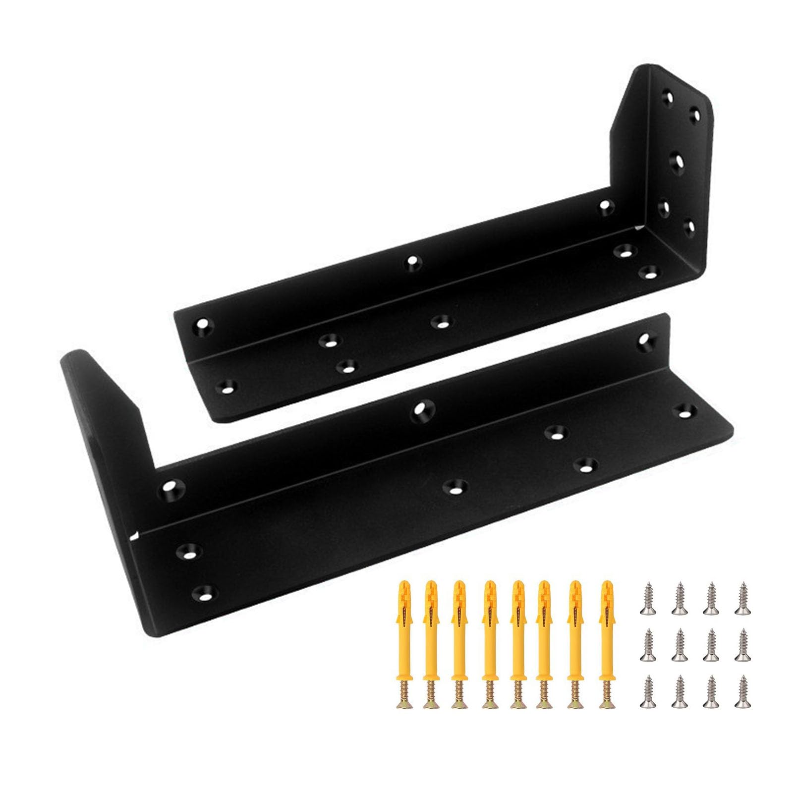 Shyyoulqe Multicolor Duty Metal Shelves Brackets Thicked Invisible L Brackets Wall Mounted Layer Board Bracket Enduring Suspended Tripod Shelf