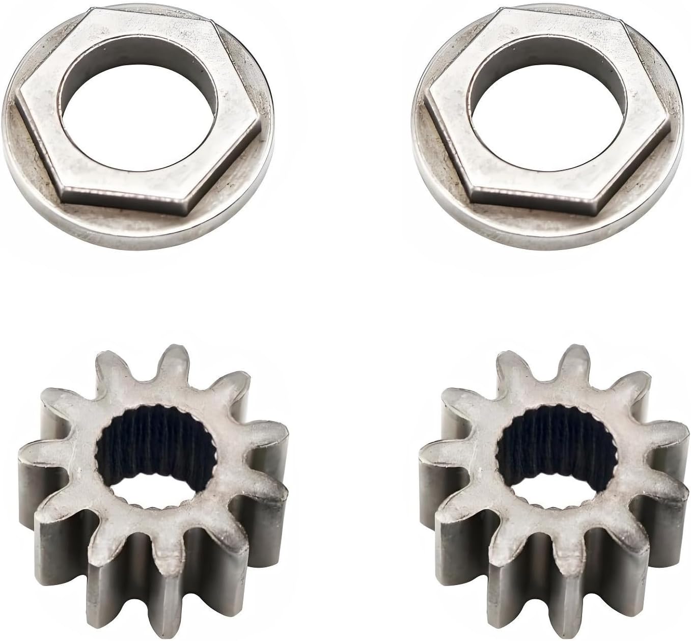 SagaSave 2PCS Steering Shaft Pinion Gear & Bushing Kit Compatible with MTD, Cub Cadet, Troy Bilt, Replace 717-1554, 112-0863, 741-04237A/B