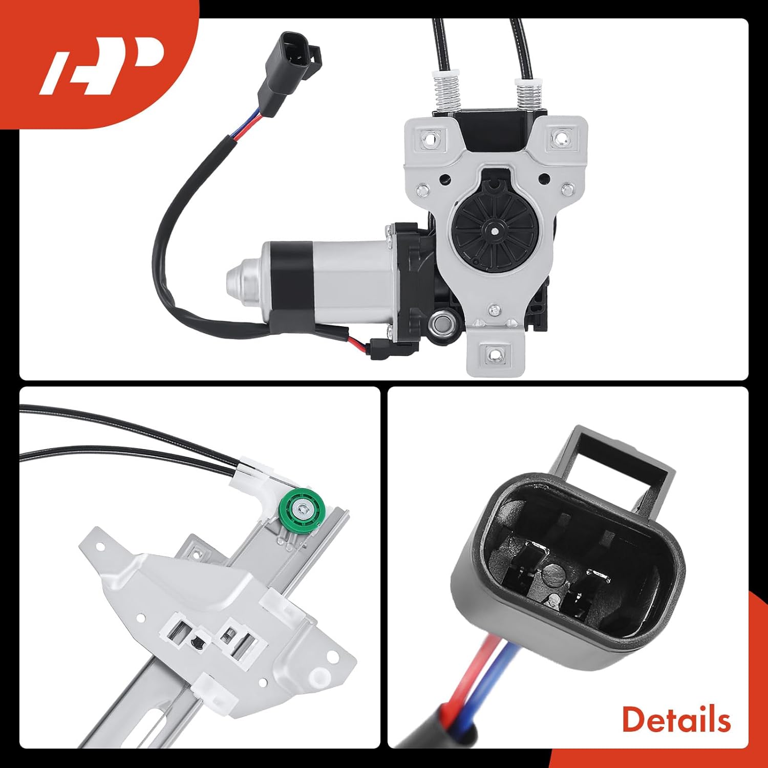 A-Premium Power Window Regulator with Motor Replacement for Buick Century 1997-2005 Regal Oldsmobile Intrigue 1998-2002 Rear Left Driver Side