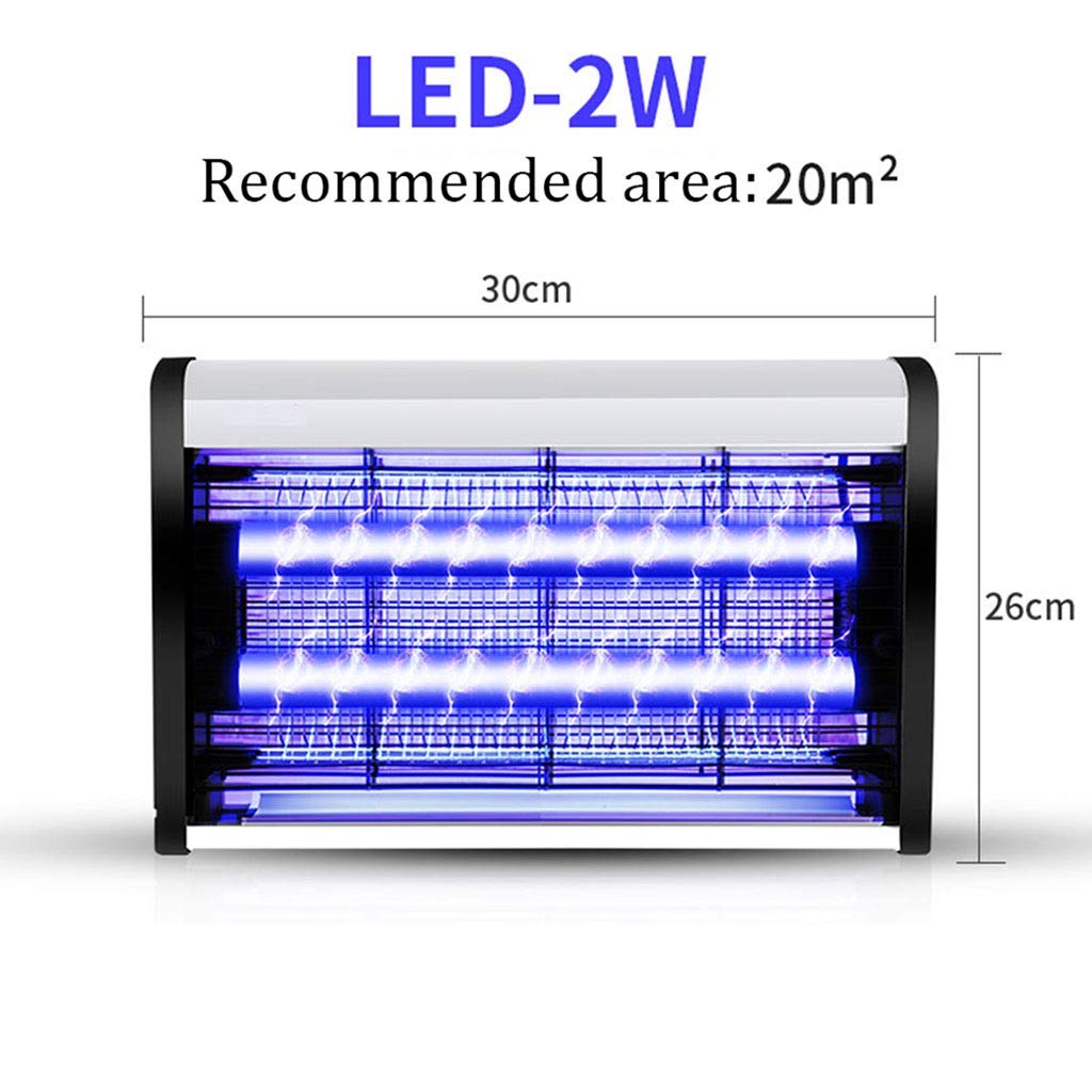 Mückenfalle, Insektenvernichter, Insektenvernichter, Mückenvernichter mit elektrischem Schock, energiesparende LED-UV-Lampe, LED-Mückenvernichterlampe (2 W)