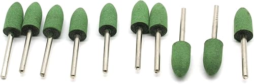 Miniatura 2 de TEMO 10 piezas de 0.394 in (38 pulgadas) herramienta giratoria de goma bala de pulido con vástago de 0.118 in (18 pulgadas) para herramientas