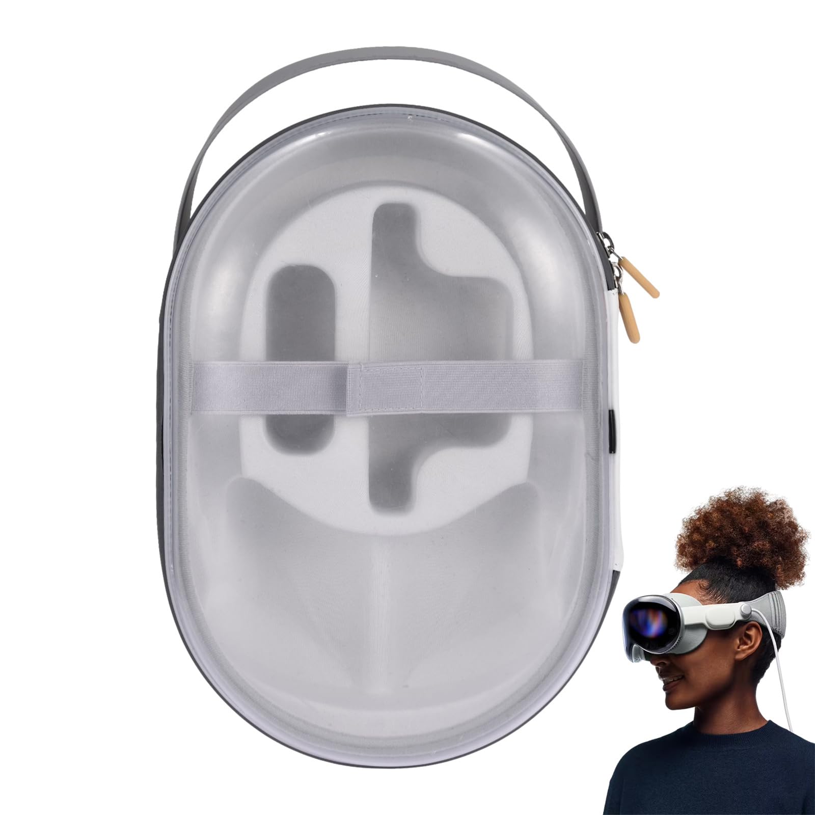 Custodia da viaggio in EVA per MR All in Casco di realtà virtuale Borsa rigida con tracolla Scatola di Immagazzinaggio per MR Caso, Tessuto nero.