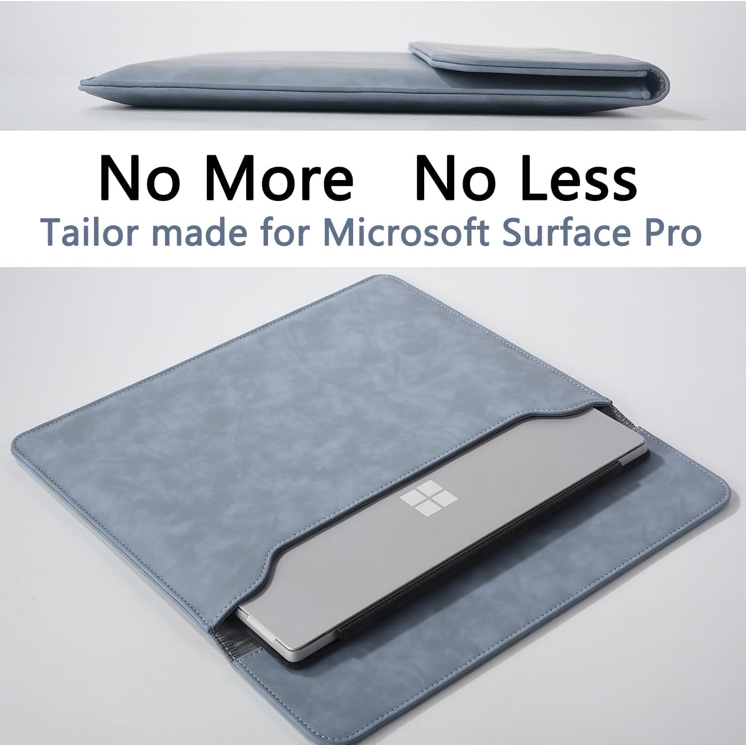 Surface Pro 11/10/9/8/7/6/5/4/Pro X Sleeve case, for Microsoft 12-12.3-13 Inch Tablet Waterproof Ultrathin Carrying Cover (Smoke) - Image 2