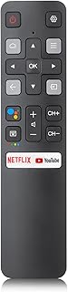 RC802V FNR1 Remote Control, for TCL Android TV Voice Remote, Compatible with TCL S434 S334 R646 S546 S446 4K UHD QLED Smart TVs