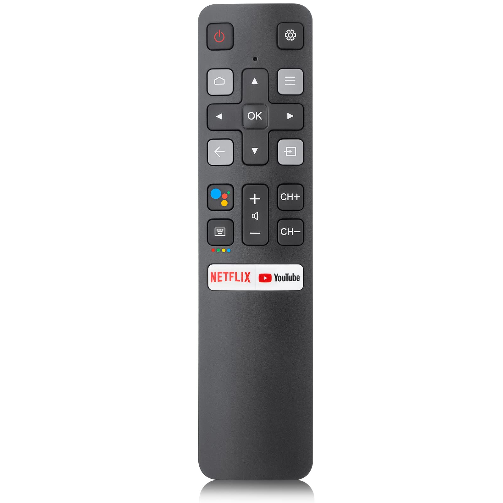 RC802V FNR1 Remote Control, for TCL Android TV Voice Remote, Compatible with TCL S434 S334 R646 S546 S446 4K UHD QLED Smart TVs