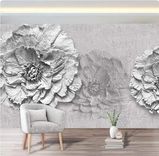 Papier peint 3D peinture murale artistique grise 430x300 cm