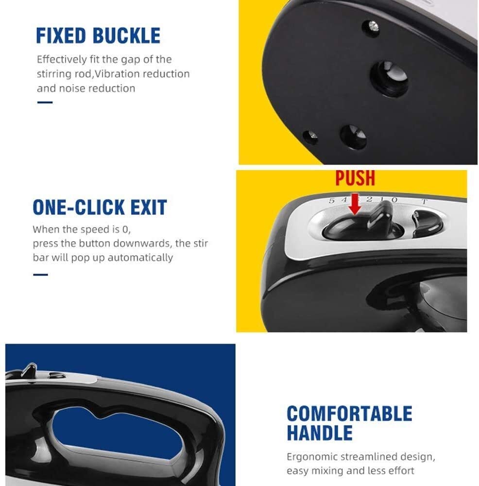 Kitchen Aid Frullatore a Mano 5 velocità Frullatori elettrici a Mano 200W Frusta elettrica a Mano Accessori per impastatrici e frullino per Uova Funzione Turbo per Utensili da cuci