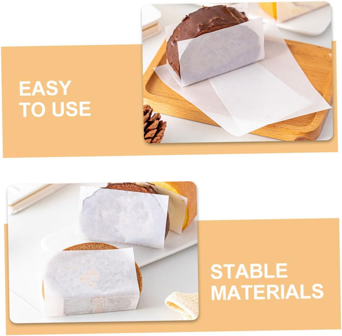 100 Pcs Greaseproof Food Paper Sheets for Roll Wrapping Convenient Oil-Resistant Baking Paper for Easy Handling and Clean Packaging