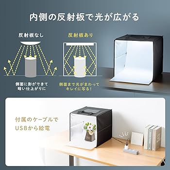 105CM超大型 撮影ボックス 6色背景 二色照明折り畳み式 Amazon | 撮影セット30x30cm 折り畳み 写真撮影 キット 簡易