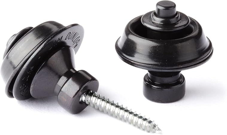 Dunlop Straplok® Traditional Strap Retainer System, Black