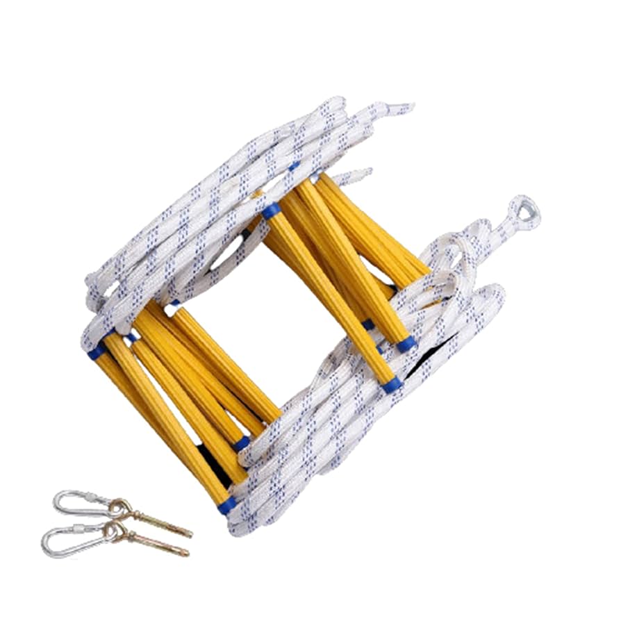 ロープはしご　縄はしご　避難はしご はしご　約7.5メートル 金属製フック 高木綱業 避難用ロープはしご | 高木綱業 | MISUMI(ミスミ)