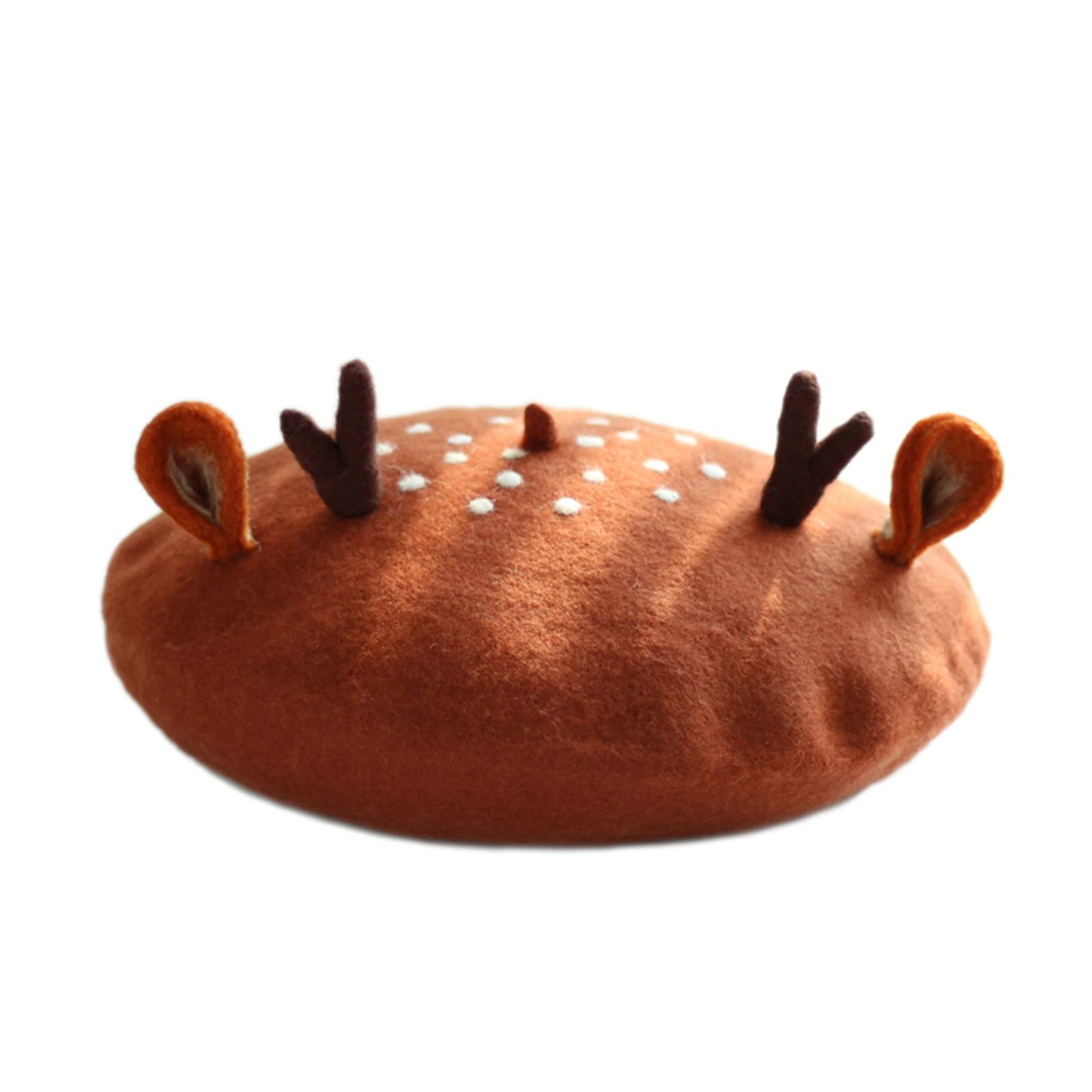 Japan Lolita Vintage Funny Frog Hat Beret Cap for Women Painter Green Gift, Green Or Brown, 6 1/8