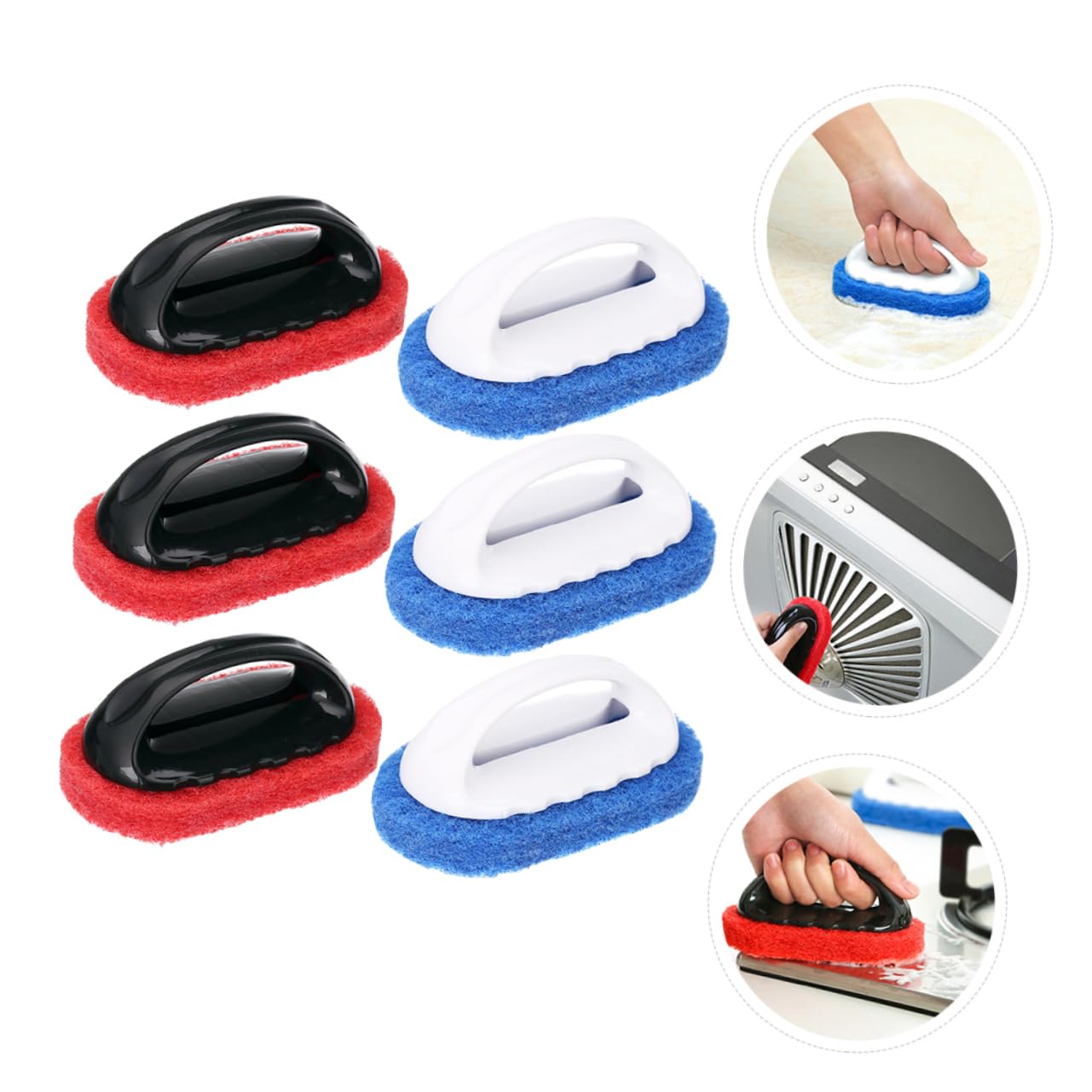 esponjas, 6 esponjas de Limpieza, Herramienta Suelos for el hogar, Escoba Interior, Almohadillas abrasivas