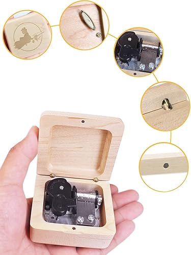 Miniatura 3 de Sinzyo Caja de música vintage de madera tallada mecanismo musical cajas de regalo para cumpleaños, día de San Valentín, Navidad (servicio de entrega