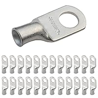 Vista 232 de SELTERM 25 piezas de lengüetas de cable de batería de cobre estañado de grado marino de 2/0 AWG de 3/8 pulgadas, terminales de anillo de calibre 00