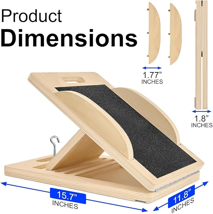 Tabla Inclinada 3 en 1 de Madera Portátil para Ejercicio y Terapia Física miniatura 5