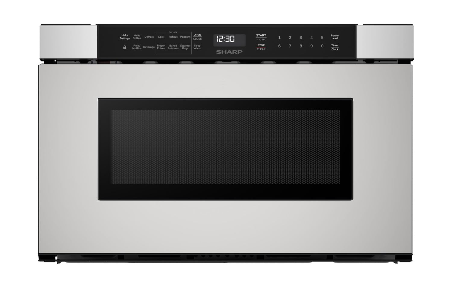 SHARP SMD2440JS Microwave Drawer Oven 24-inch 1 2 Cubic Feet 950 Watt Angled Touch Control Panel Stainless Steel