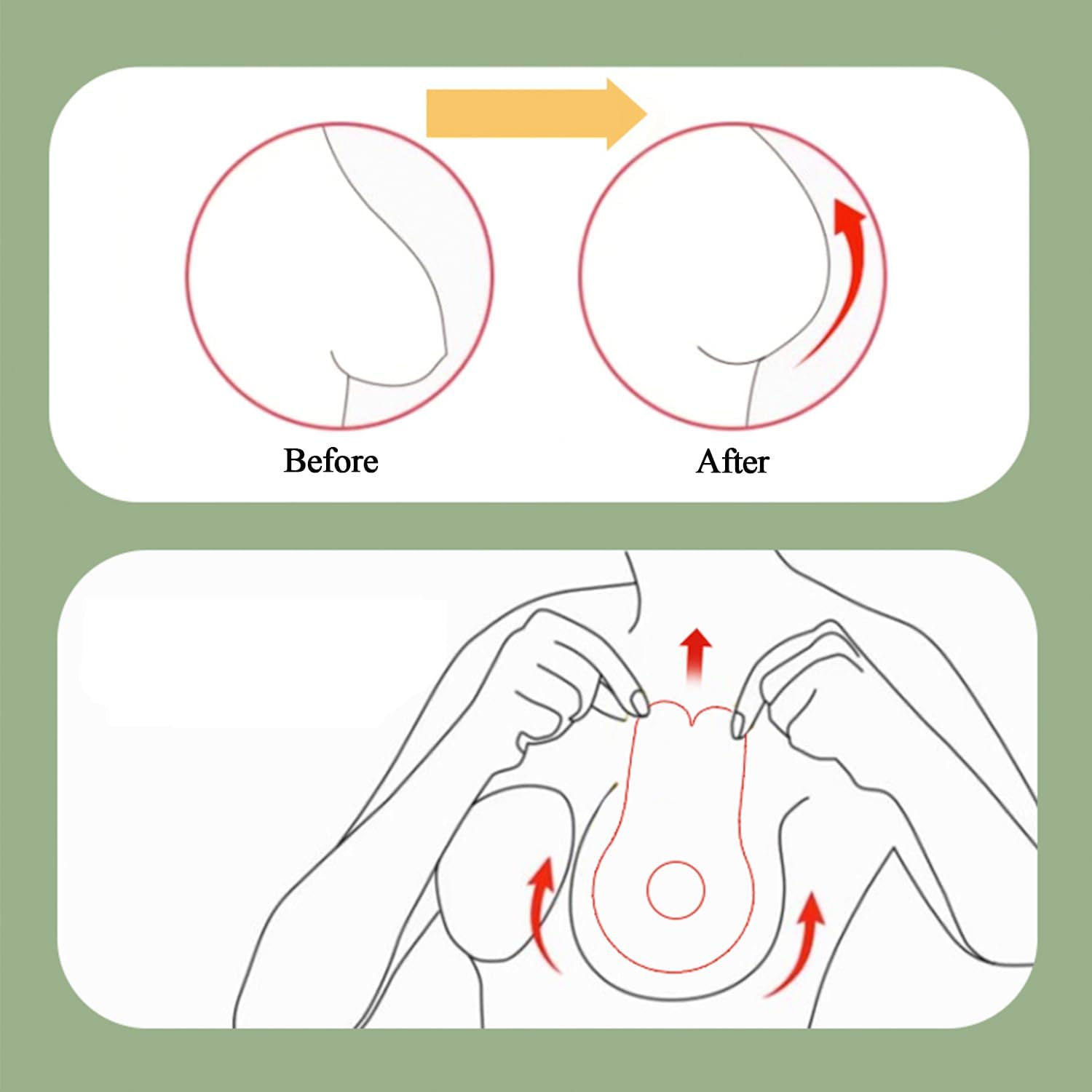 40 Pieces Disposable Pasties Nipple Covers with Lift, Invisible Nipple Petals Beige - Image 4