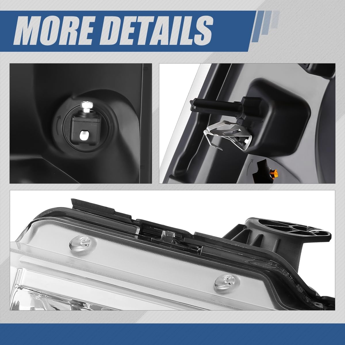 Auto Dynasty Headlight Assembly Compatible with 2008-2021 Ford E150 E250 E350 E450 Super Duty F650 F750, Driver Left Side, FO2502249, Chrome Housing Amber Corner